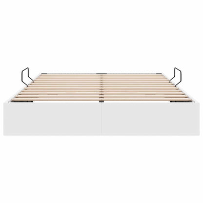 Opslag bed met opslag Puur Wit 137 x 190 cm Kunstleer