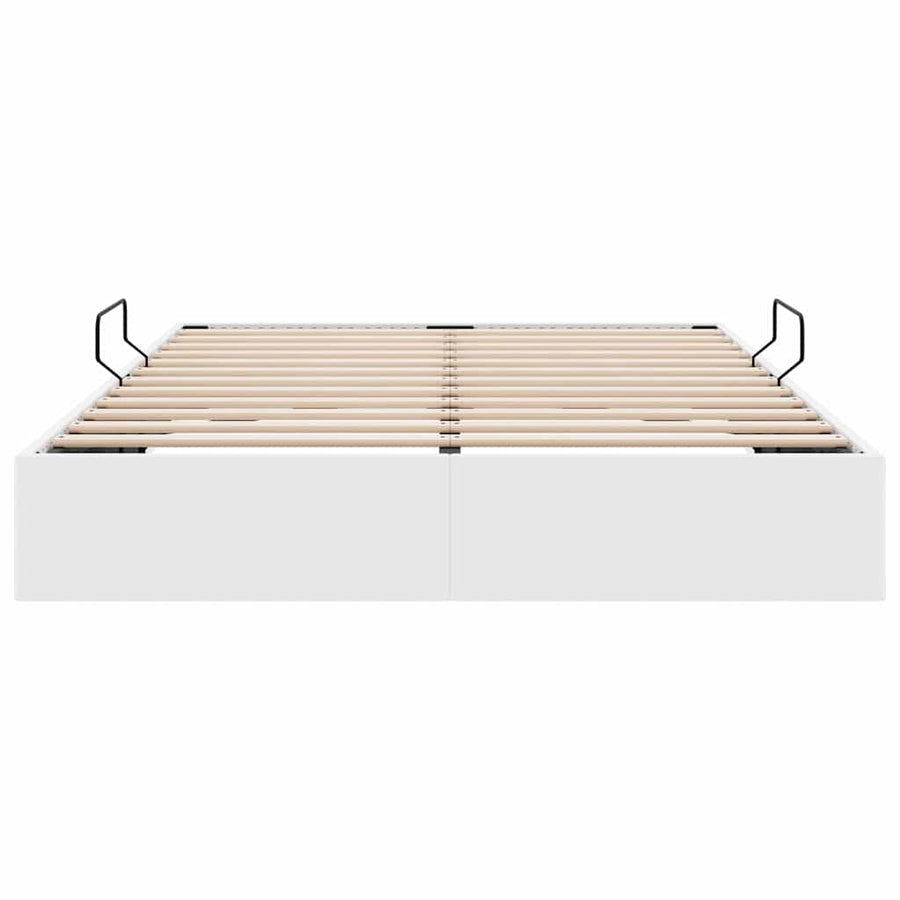 Opslag bed met opslag Puur Wit 137 x 190 cm Kunstleer
