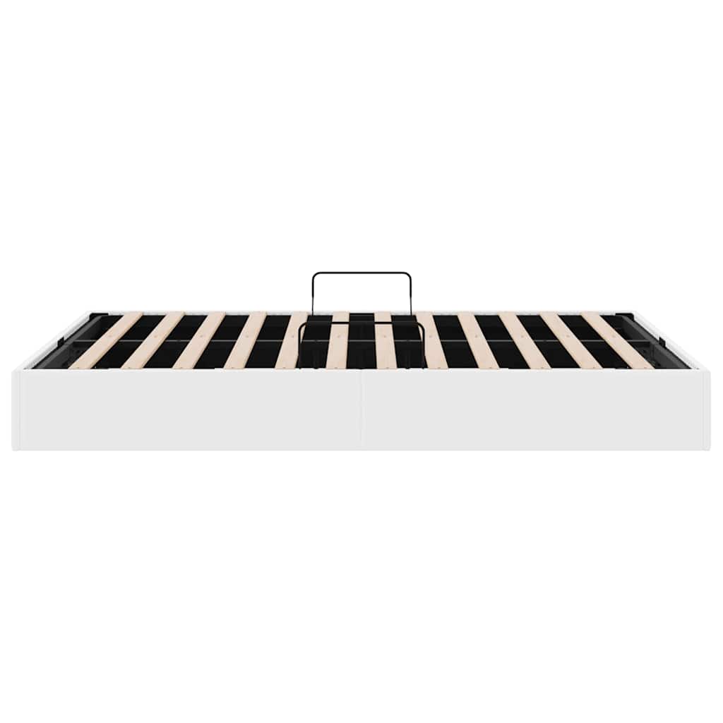 Opslag bed met opslag Puur Wit 137 x 190 cm Kunstleer