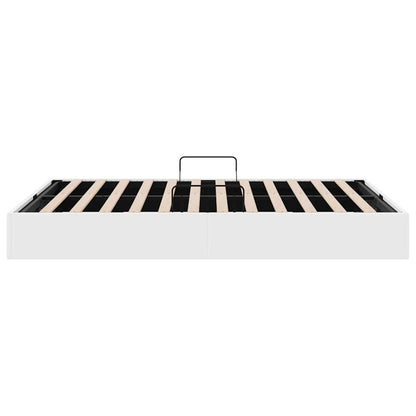 Opslag bed met opslag Puur Wit 137 x 190 cm Kunstleer