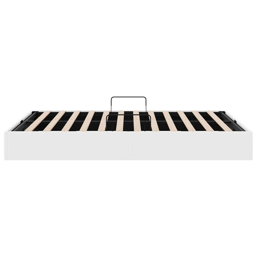 Opslag bed met opslag Puur Wit 137 x 190 cm Kunstleer