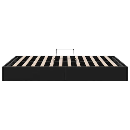 Opslag bed met opslag Zwart 153 x 203 cm Kunstleer
