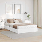 Opbergbed 153x203 cm kunstleer wit
