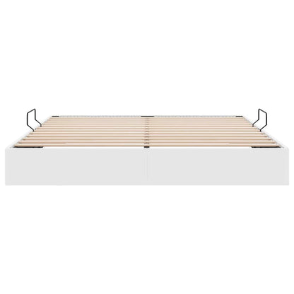 Opslag bed met matras Puur Wit 183 x 213 cm Kunstleer