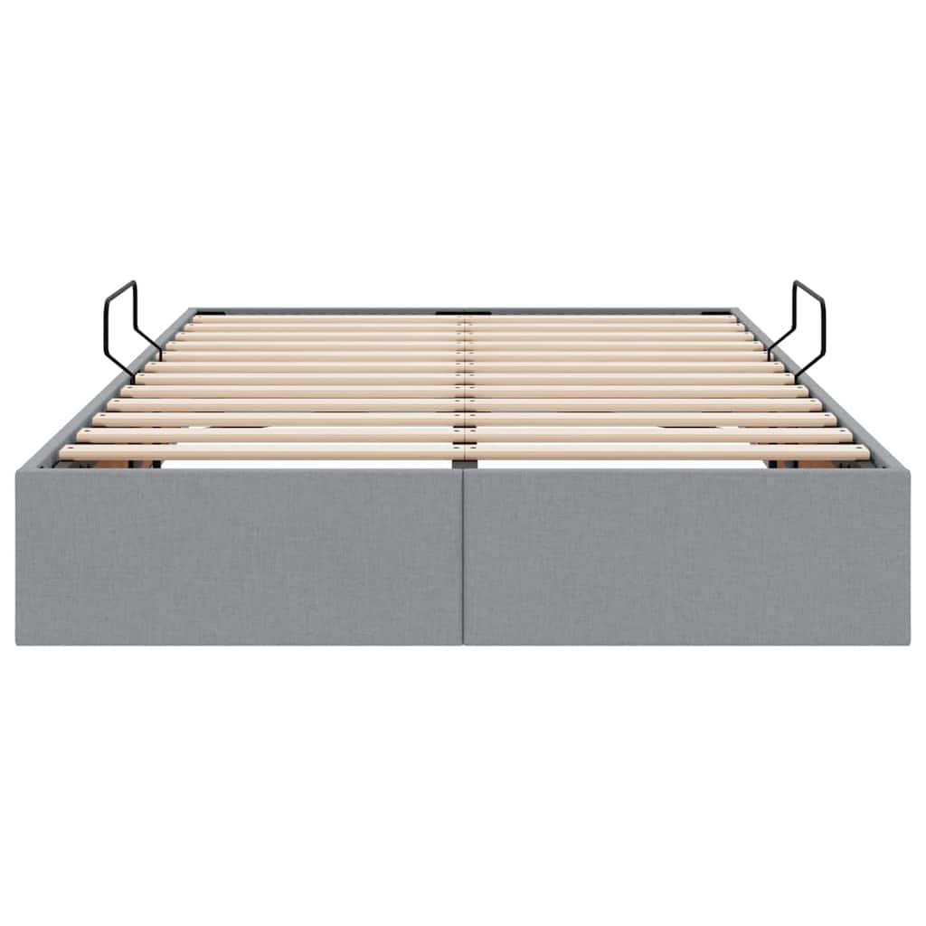 Opslag Bed Met Matras Met Opslag Stof 120 x 200 cm Lichtgrijs