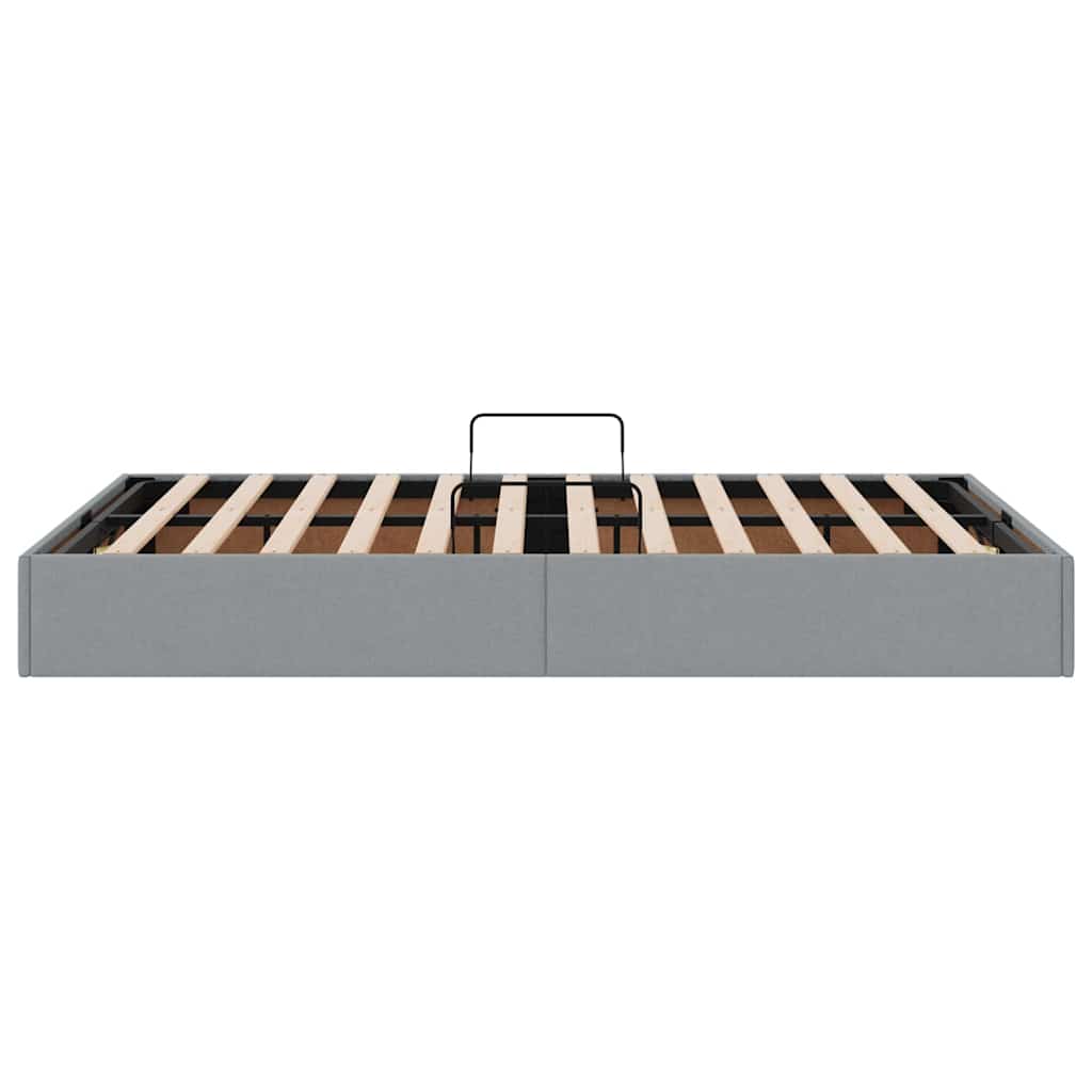 Opslag Bed Met Matras Met Opslag Stof 120 x 200 cm Lichtgrijs