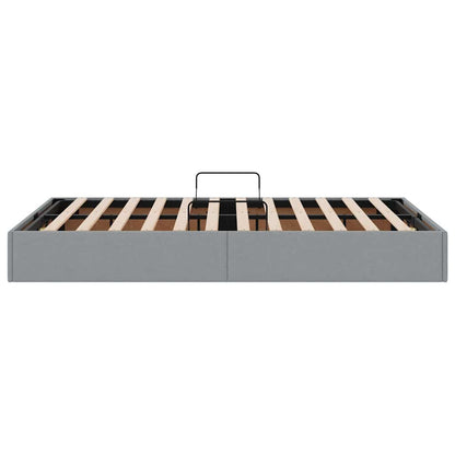 Opslag Bed Met Matras Met Opslag Stof 120 x 200 cm Lichtgrijs