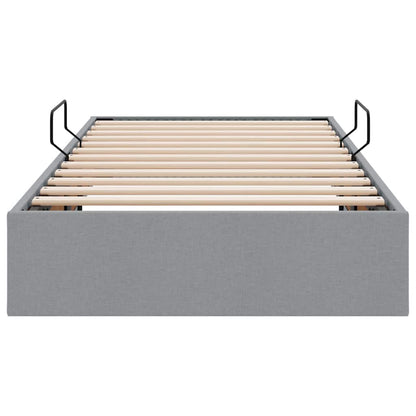 Opslag bed met matras met opslag Lichtgrijs 90 x 190 cm Stof