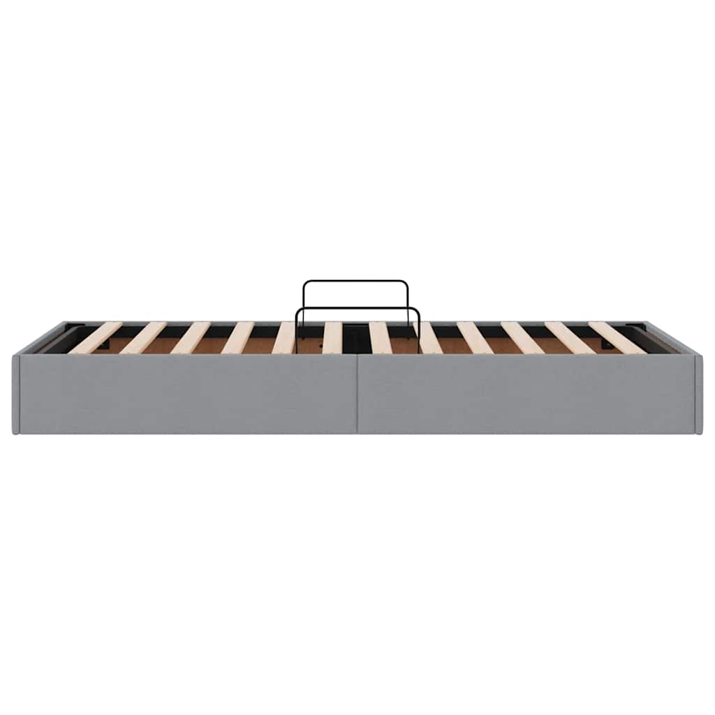 Opslag bed met matras met opslag Lichtgrijs 90 x 190 cm Stof