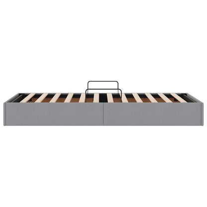 Opslag bed met matras met opslag Lichtgrijs 90 x 190 cm Stof