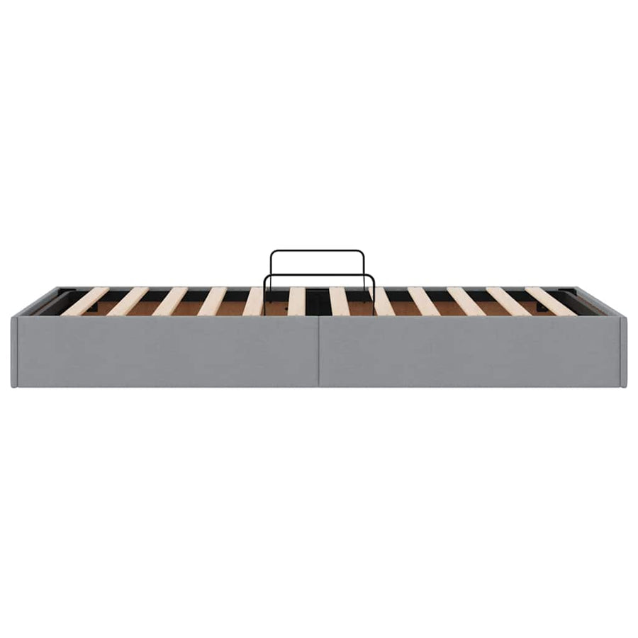 Opslag bed met matras met opslag Lichtgrijs 90 x 190 cm Stof