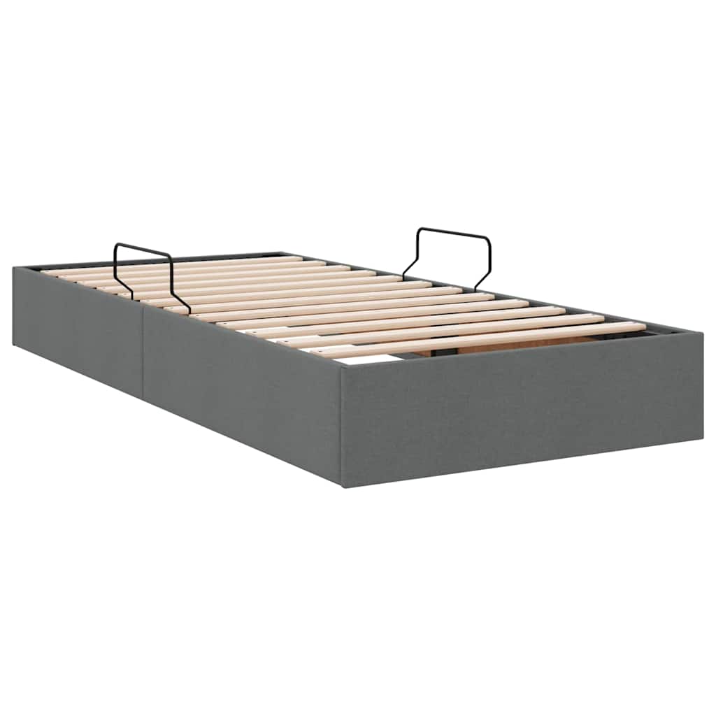 Opslag bed met matras met opslag Donkergrijs 90 x 190 cm Stof