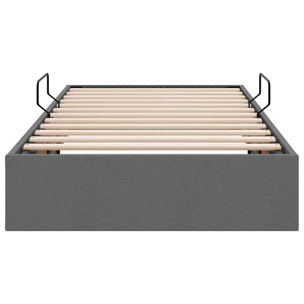 Opslag bed met matras met opslag Donkergrijs 90 x 190 cm Stof
