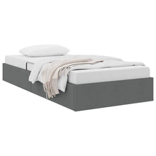 Opslag bed met matras met opslag Donkergrijs 90 x 190 cm Stof