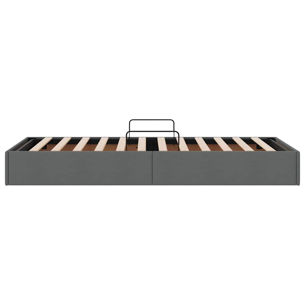 Opslag bed met matras met opslag Donkergrijs 90 x 190 cm Stof