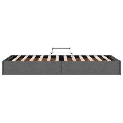 Opslag bed met matras met opslag Donkergrijs 90 x 190 cm Stof