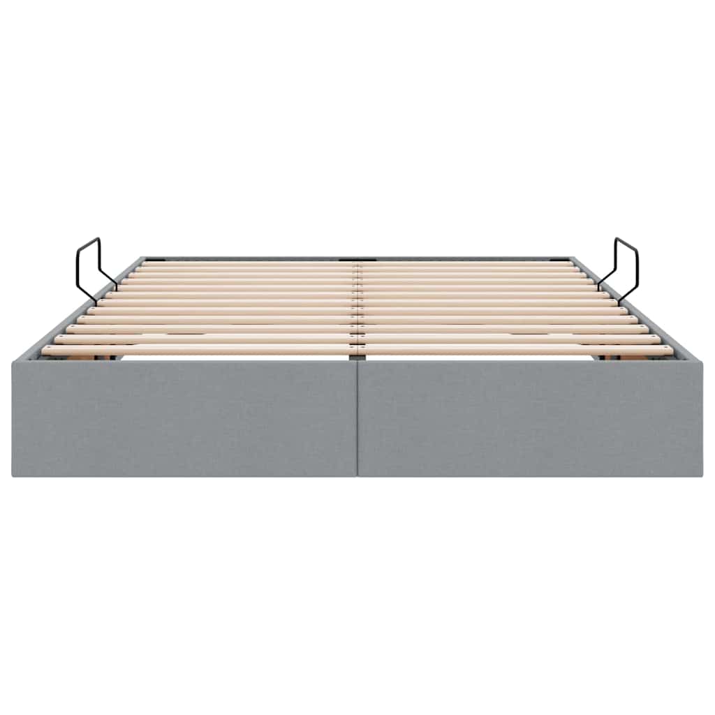 Opslag bed met matras met opslag Lichtgrijs 135 x 190 cm Stof