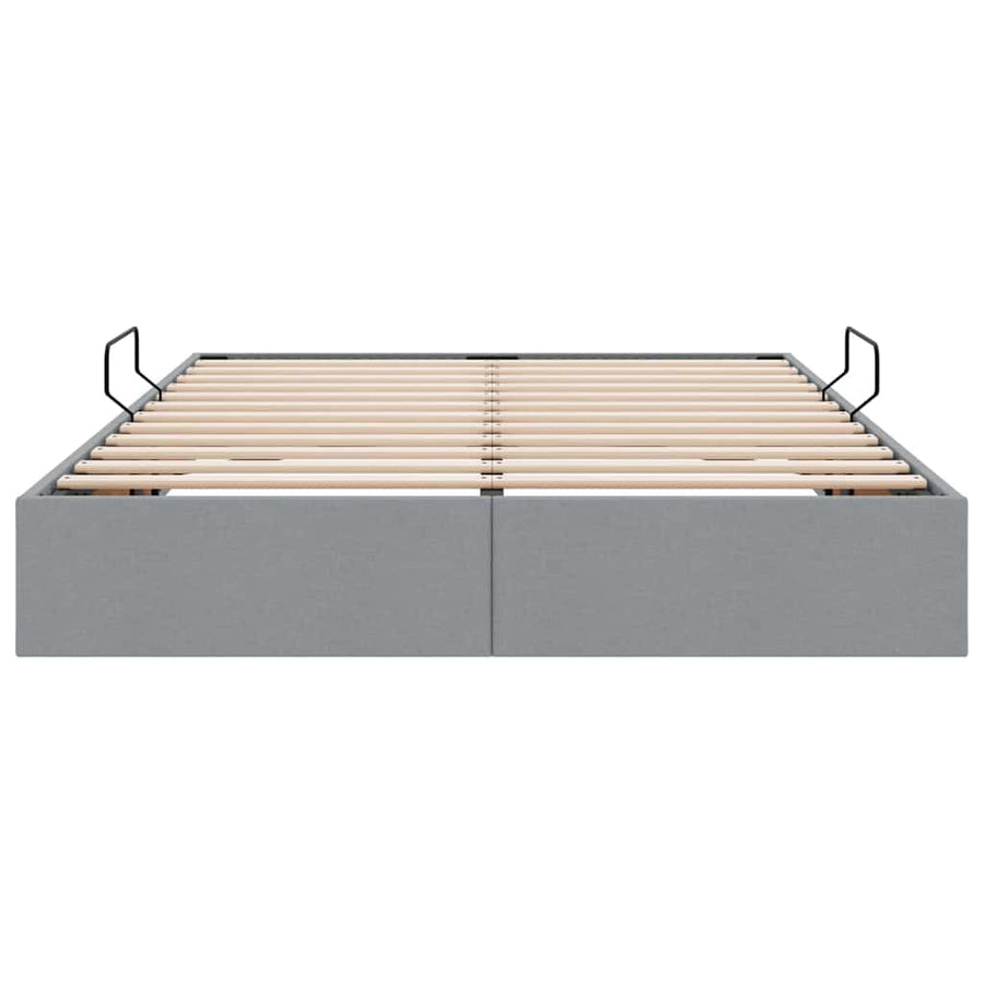 Opslag bed met matras met opslag Lichtgrijs 135 x 190 cm Stof