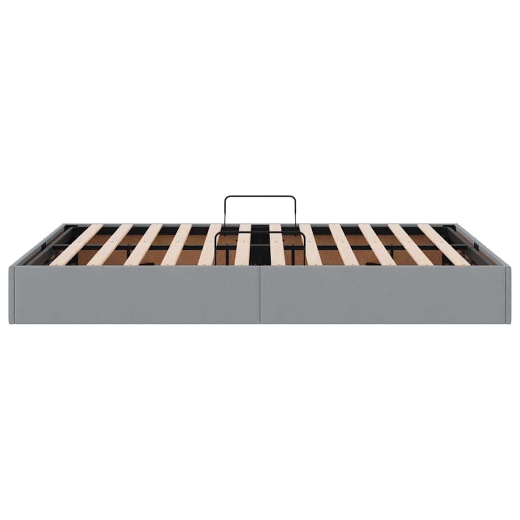 Opslag bed met matras met opslag Lichtgrijs 135 x 190 cm Stof