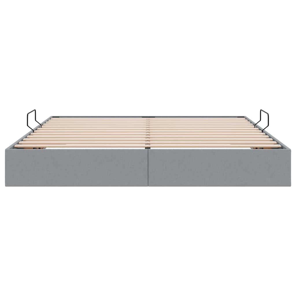 Opslag bed met matras met opslag Lichtgrijs 180 x 200 cm Stof