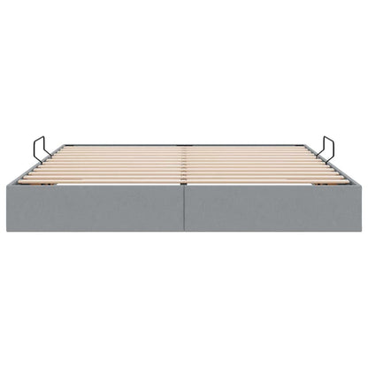 Opslag bed met matras met opslag Lichtgrijs 180 x 200 cm Stof