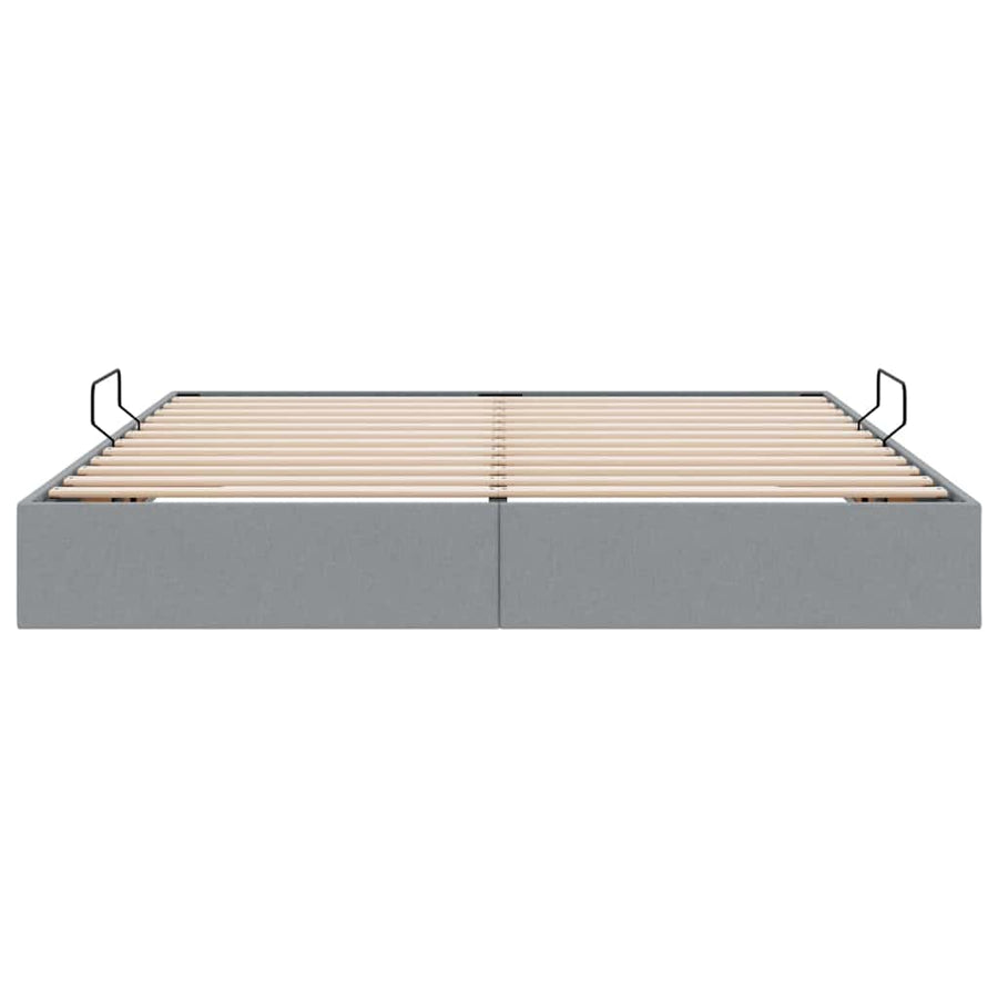 Opslag bed met matras met opslag Lichtgrijs 180 x 200 cm Stof