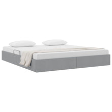 Opslag bed met matras met opslag Lichtgrijs 180 x 200 cm Stof