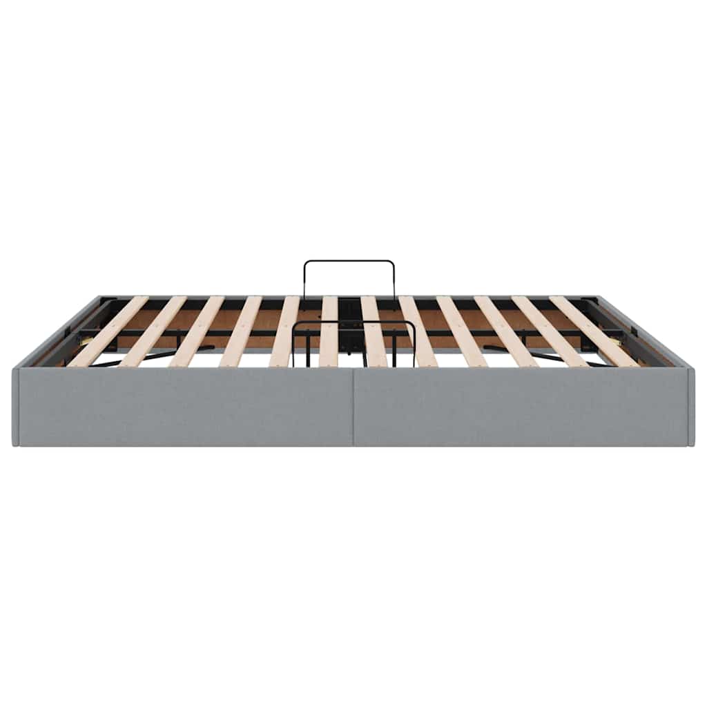 Opslag bed met matras met opslag Lichtgrijs 180 x 200 cm Stof