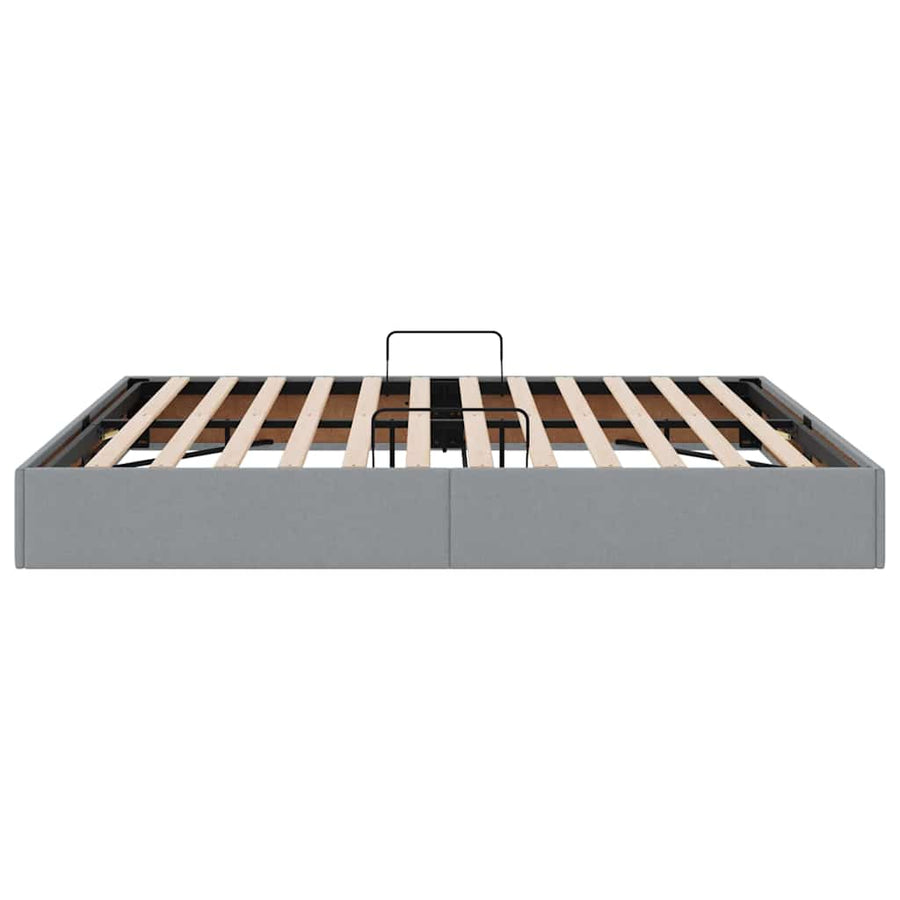 Opslag bed met matras met opslag Lichtgrijs 180 x 200 cm Stof