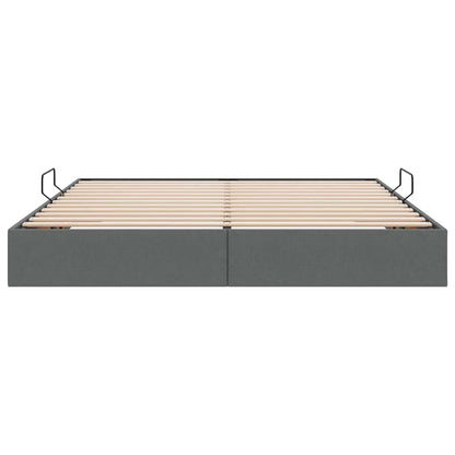 Opslag bed met matras met opslag Donkergrijs 180 x 200 cm Stof