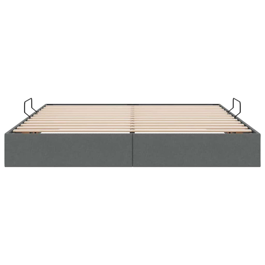Opslag bed met matras met opslag Donkergrijs 180 x 200 cm Stof