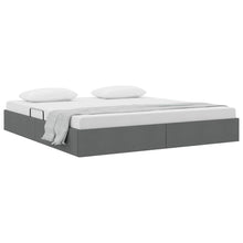 Opslag bed met matras met opslag Donkergrijs 180 x 200 cm Stof