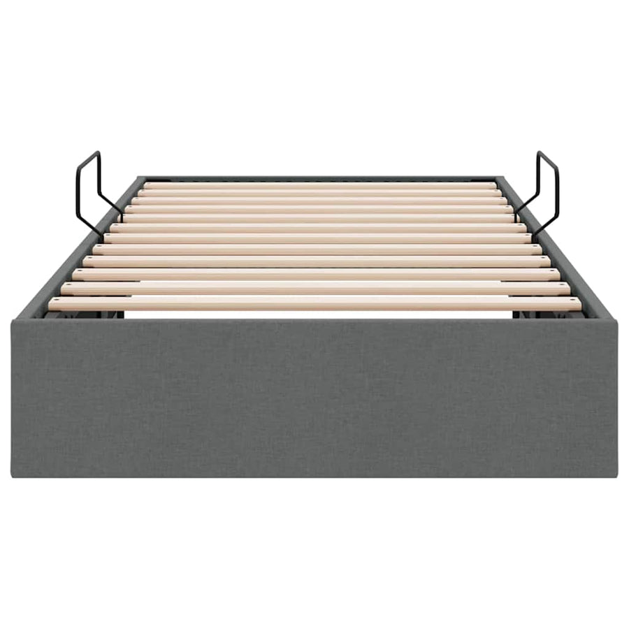 Opslag bed met opslag Donkergrijs 100 x 190 cm Stof