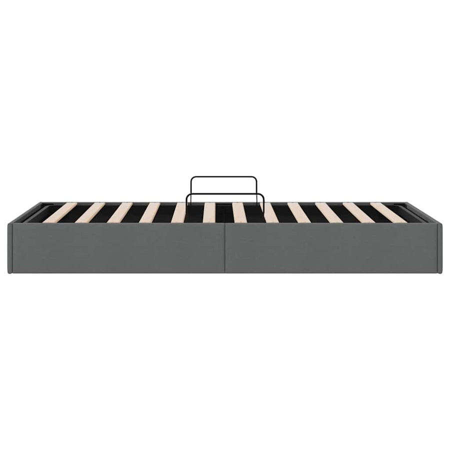 Opslag bed met opslag Donkergrijs 100 x 190 cm Stof