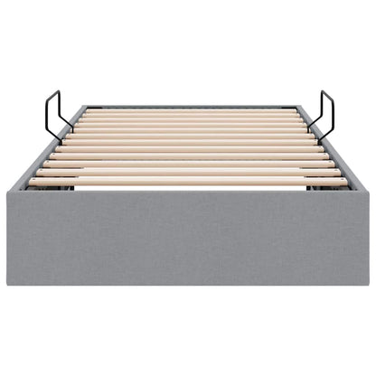 Opslag bed met matras met opslag Lichtgrijs 203 x 100 cm Stof