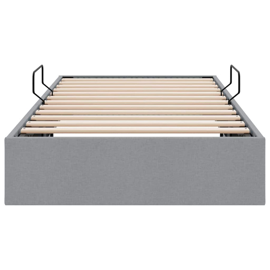 Opslag bed met matras met opslag Lichtgrijs 203 x 100 cm Stof