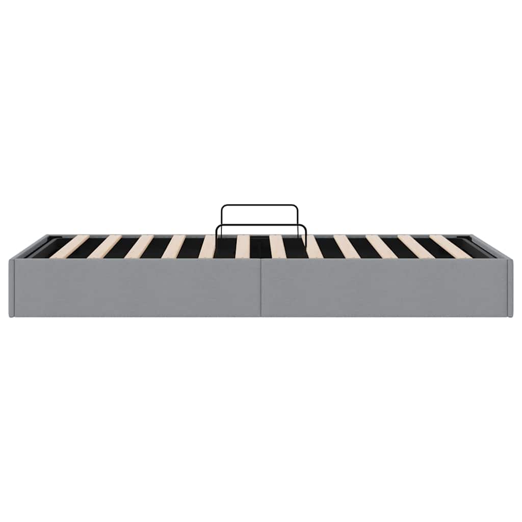 Opslag bed met matras met opslag Lichtgrijs 203 x 100 cm Stof
