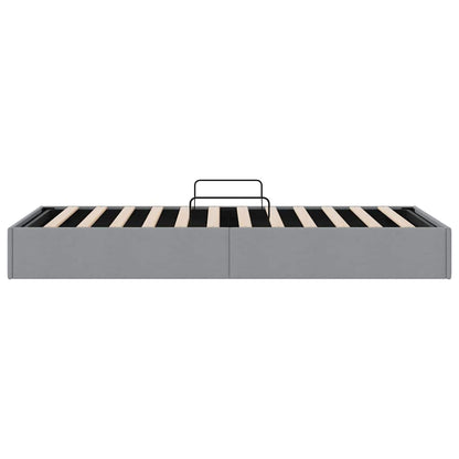 Opslag bed met matras met opslag Lichtgrijs 203 x 100 cm Stof