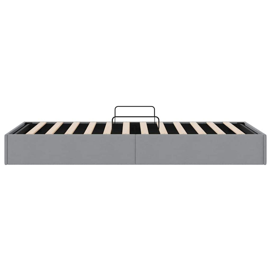 Opslag bed met matras met opslag Lichtgrijs 203 x 100 cm Stof