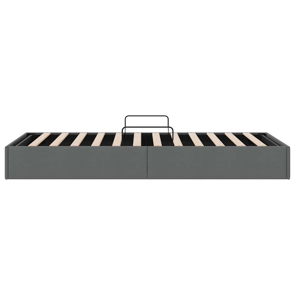 Opslag bed met matras met opslag Donkergrijs 203 x 100 cm Stof