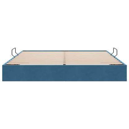 Opslag Bed Met Matras Fluweel 180 x 200 cm Donkerblauw