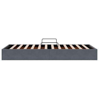Opslag bed met matras Donkergrijs 90 x 190 cm Fluweel