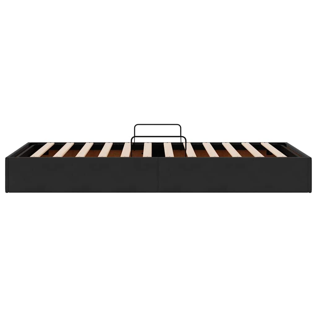 Opslag bed met matras met hoofdeinde Zwart 90 x 190 cm Fluweel