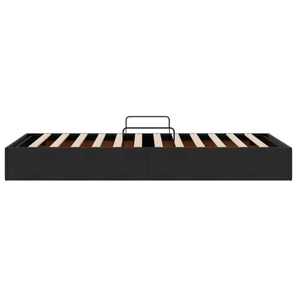 Opslag bed met matras met hoofdeinde Zwart 90 x 190 cm Fluweel