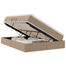 Opslag Bed Met Matras Nep Leer 140 x 190 cm Cappuccino
