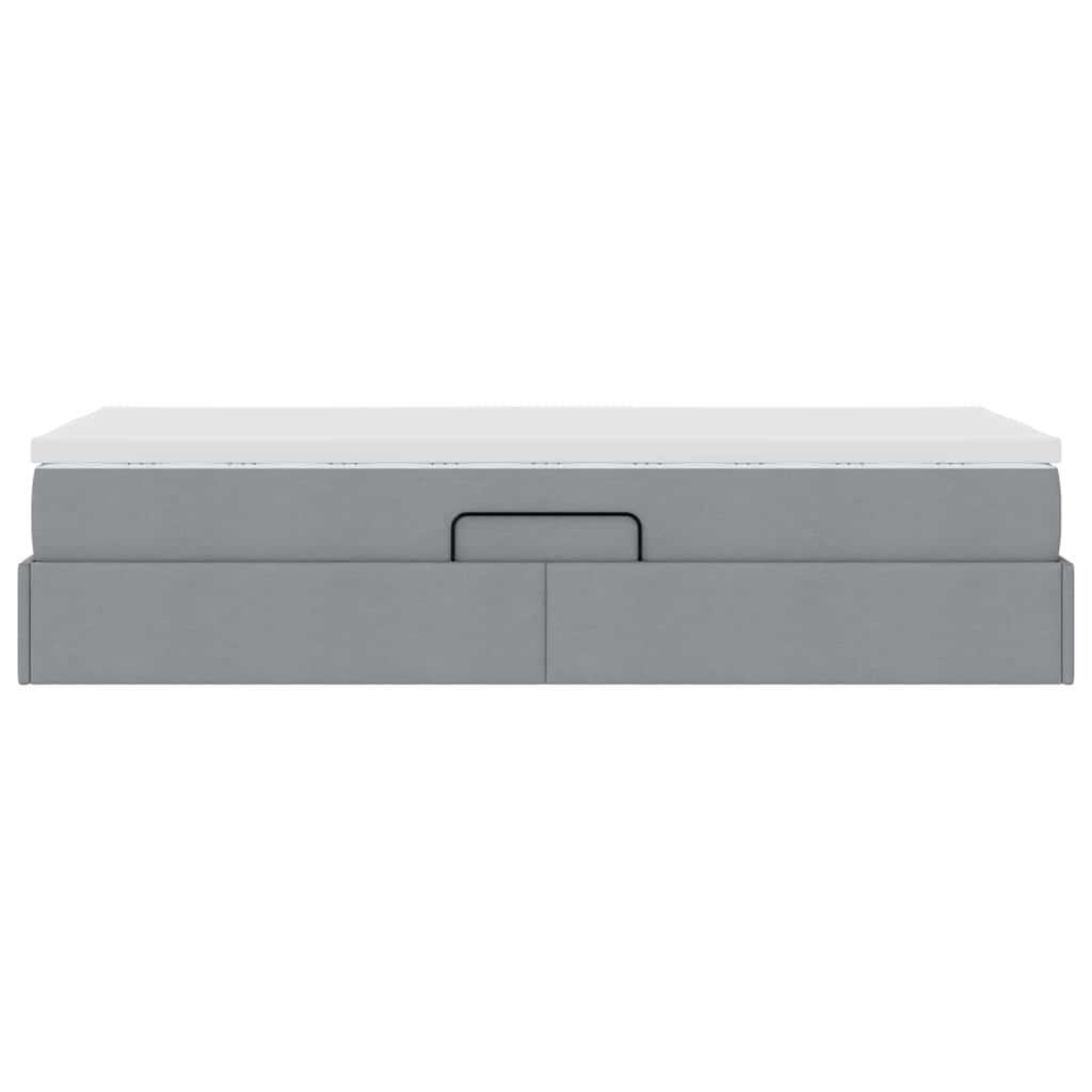 Opslag bed met matras Lichtgrijs 90 x 190 cm Polyester