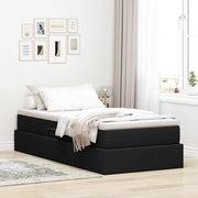 Opbergbed met matras 90x190 cm zwart polyester
