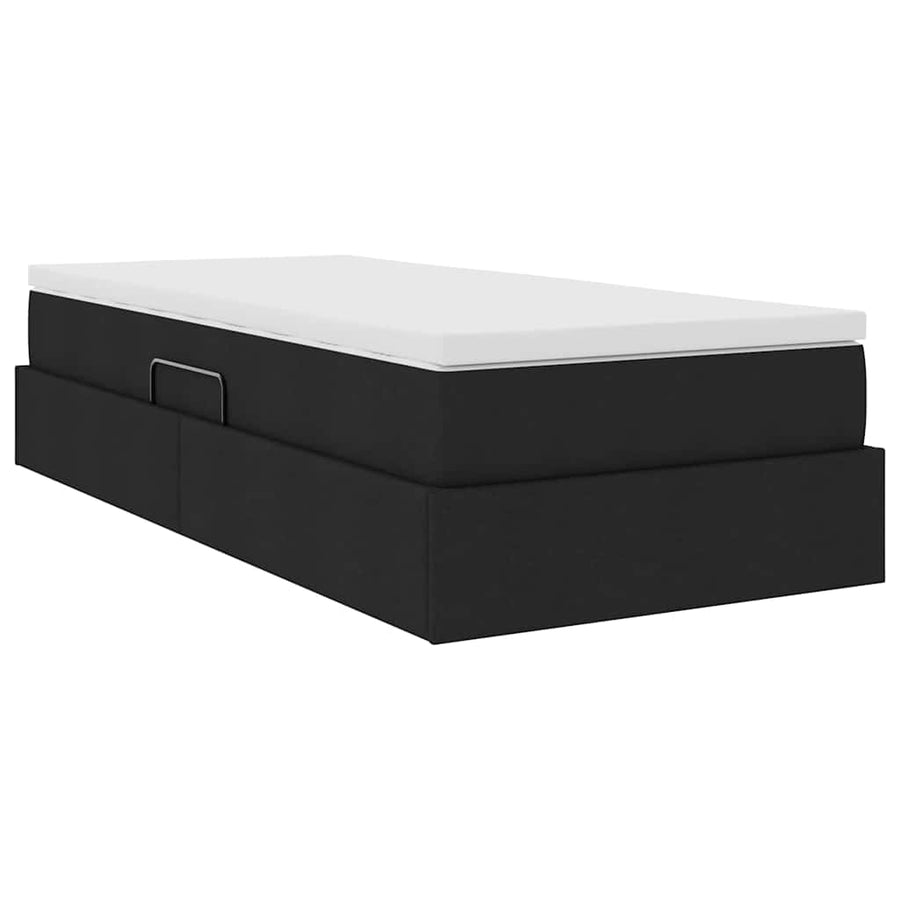 Opslag bed met matras met matras Zwart 90 x 190 cm Polyester