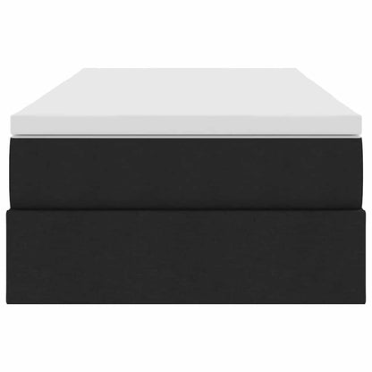 Opslag bed met matras met matras Zwart 90 x 190 cm Polyester