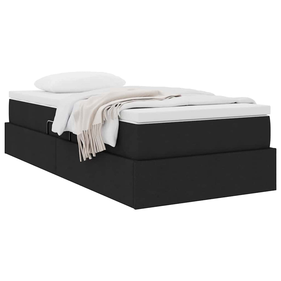 Opslag bed met matras met matras Zwart 90 x 190 cm Polyester